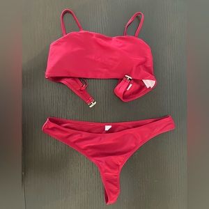 Amazon Bikini in maroon size medium.